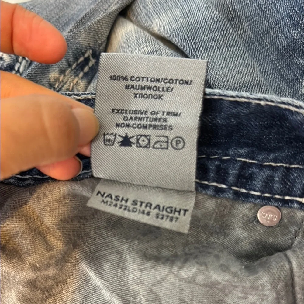 Silver‎ Co Men's Light Blue Nash straight-leg Distressed Jeans Size 34